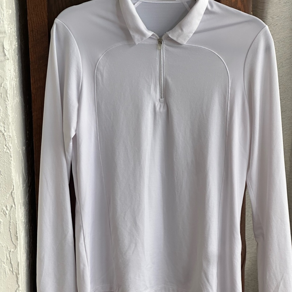 Callaway White Pullover Long Sleeve Medium UPF +50